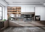 Sleek L Shape Medium Size Kitchen With Customizable Shaker Cabinets