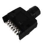 Plastic Cover Flat Trailer Plug / Trailer Pin Connector Lightweight Small Size