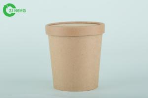 Wholesale Non Toxic Salad / Yogurt Kraft Paper Cups 780ml For Taking Out Single Wall from china suppliers
