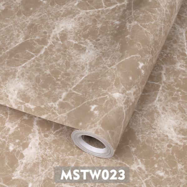 Classic Style PVC Film Wall Covering Marble Wallpaper for Bathroom Transformatio