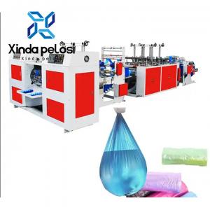 China Bottom Double Layer Four Line Poly Bag Cutting Sealing Machine  380V on sale