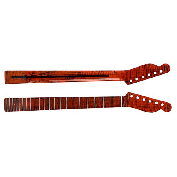 Tiger Flame Maple Guitar Neck Replacement Fender Stratocaster Maple Neck Abalone
