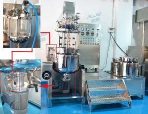 China 220V 380V 400V Hydraulic Aloe Vera Gel Vacuum Emulsifying Homogenizer Mixer on sale