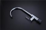 Single Handle Black Basic Kitchen Faucet Sink Taps Chrome Finishing Deck Mounted