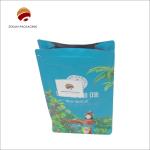 Custom Made Logo Printed Food Flat Bottom Bag Moisture Resistance