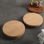 Leak Proof Customized Bamboo Lids For Wide Mouth Candle Jars Storage