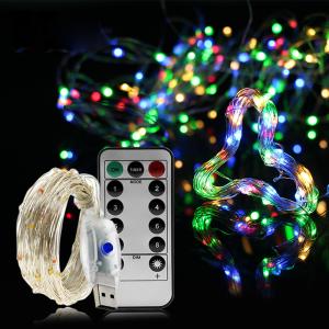 Wholesale USB LED String Lights Colorful New Year Garland Copper Wire String Fairy Light for Indoor Outdoor Wedding Christmas Deco from china suppliers