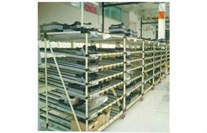 China Storage Modular PE Coated Steel Pipe Rack , Roller Track Pipe Racking System on sale