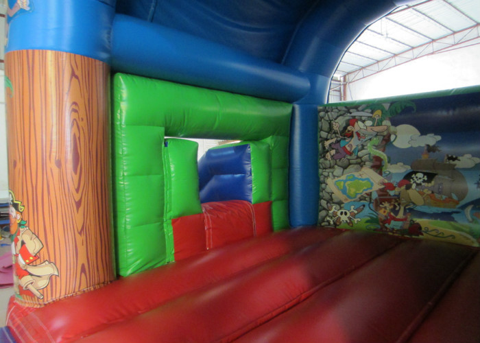 Indoor Small Inflatable Jump House 4.2 X 4m 0.55mm Pvc Tarpaulin Fire Resistance