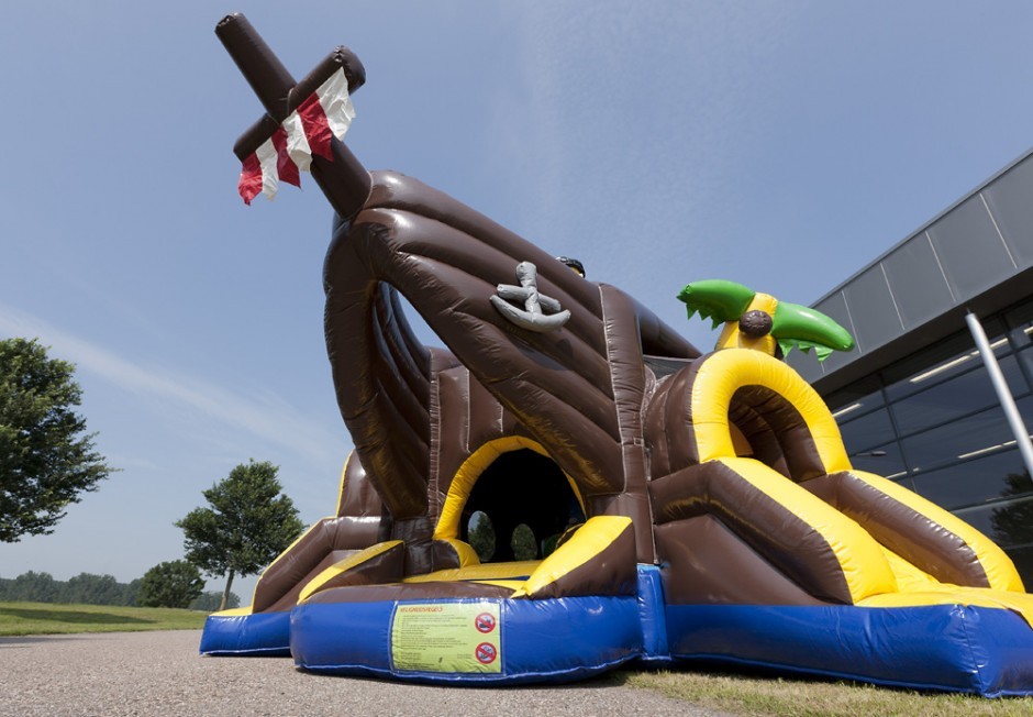 Pirate Ballcanon Lovely Inflatable Combo 2 In 1 Castle Bounce House With Slide