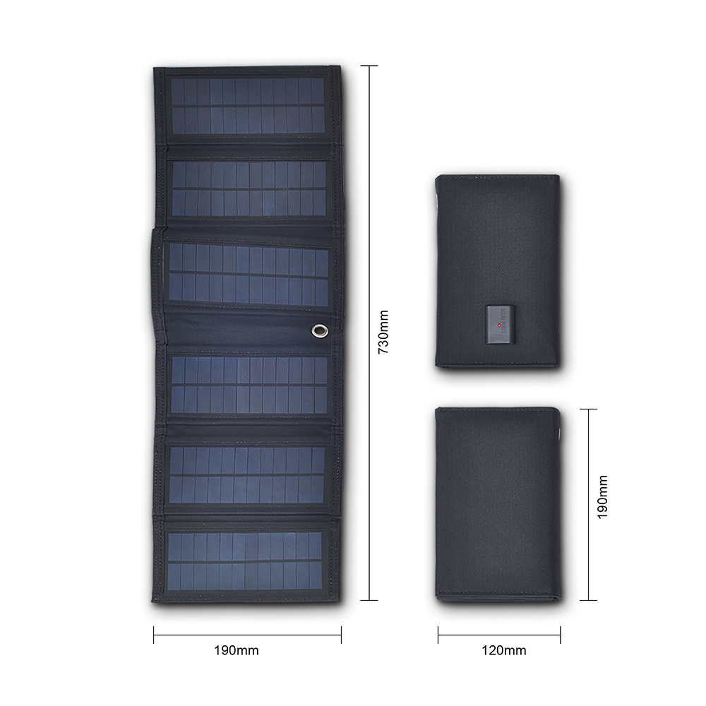15W Monocrystalline Folding Solar Panel For Waterproof Explorer Module 3- And Workmanship