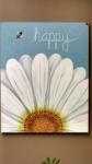 Eco Friendly Flower Wall Art Canvas 40x40 Cm , Personalized Canvas Wall Art