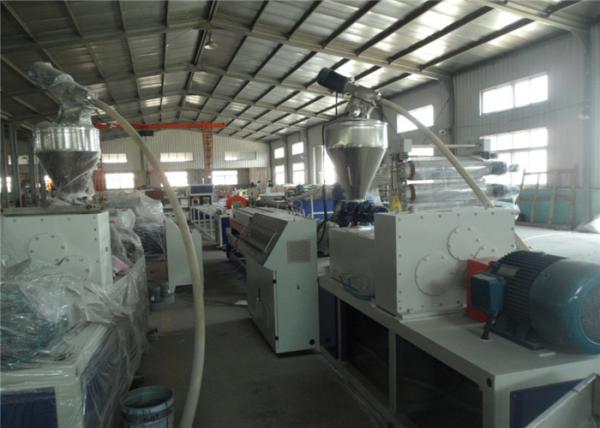 50HZ Single Wall Plastic Pipe Extrusion Line , PE Corrugated Drain Pipe