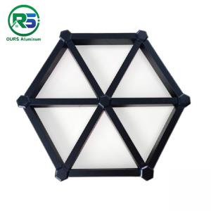 China Sound Absorption Triangular Square Grille Tube Metal Stud Wall Suspended Ceiling  0.6mm-2.0mm on sale