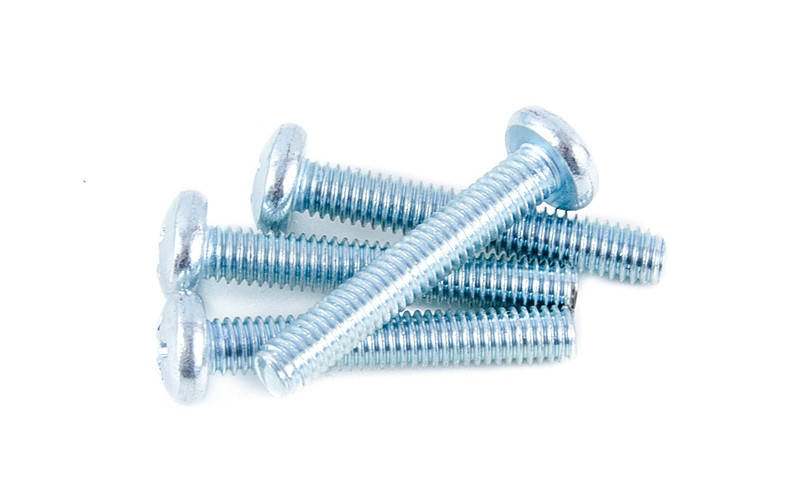 Blue Zinc Plated Steel Pan Head Phillips Screws Alloy Steel Rounded Head Screws