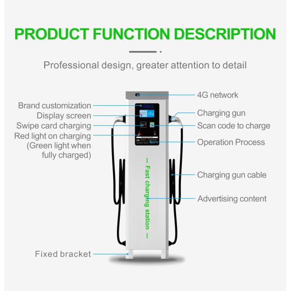 RS485 11KW 22kw EV DC Fast Charger For Electric Tuk Tuk Dustproof