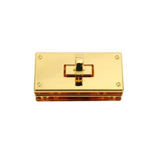 Wholesale Rectangle Shape Handbag Lock Hardware Gold Bag Lock Accessories from china suppliers