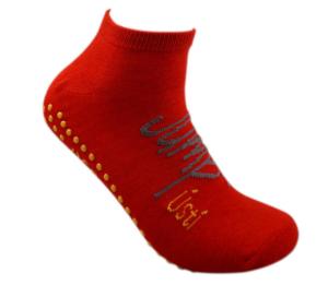 Wholesale Customized Size Polyester Non Slip Grip Socks Breathable Orange Color For Trampoline Park from china suppliers