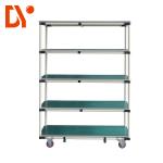Industrial Lean Tube Tote Cart Hand Push Type Connected Customizable Size