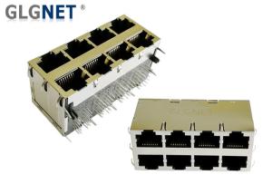Wholesale 2x4 Multiple Port RJ45 Multiple Port Connectors Green Yellow LED For 1G Network Switches from china suppliers