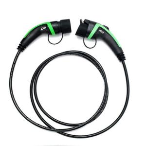 Wholesale 32A 22KW 5m Type 1 To Type 2 EV Charging Cable Green Cladding TPU from china suppliers