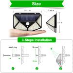 100 LEDs Solar Powered Patio Street Lantern 3 Modes Wall Lamp Waterproof PIR Sun