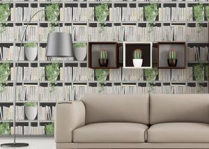 Wholesale Green Plants And Books Printing 3D Home Wallpaper Modern Concise Style For Coffee Shop from china suppliers