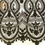 Customized Black 3D Beaded Lace Mesh Crystal Embroidery Tulle Fabric