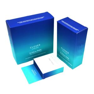 Wholesale Offset Printing Cosmetic Packaging Boxes Crepack Foldable One Piece Soft Touch Laminated Paper Condom Color Box from china suppliers