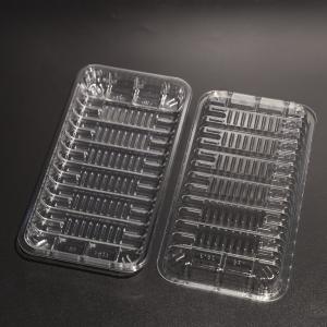 Wholesale Takeaway Plastic Food Tray Rectangular Biodegradable Disposable Tray Customized Logo from china suppliers