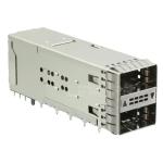 TE 2227666-3 ZQSFP+ Receptacle With Cage Ganged (2x1) Connector Included