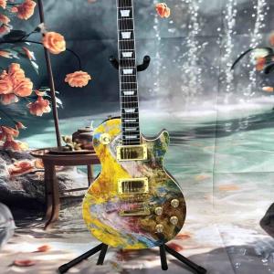 Wholesale Custom GB LP Style Handpaint Electric Guitar with 2H pickup Gold Hardware Mahogany Body from china suppliers