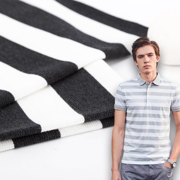 Classic And Environmentally Friendly And Soft Striped Cotton Fabric For Polo