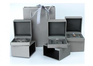 Wholesale Gift Packaging Women'S Jewelry Box  , Fashional Grey Leather Jewelry Case from china suppliers