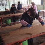 Decorative Ebony Wood Veneer Black Oak H4205 Straight Cut For Cabinet Face