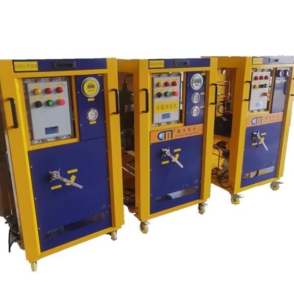 R290 hydrocarbon refrigerant recovery charging machine oil less ac recharge
