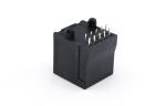 Factory supply good quality rj45 10 Pin connector with black Top Entry Thru-Hole