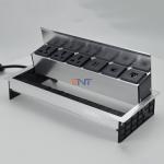 Conference Table Hidden Desktop Socket Box Flip Up Power Outlet for Office