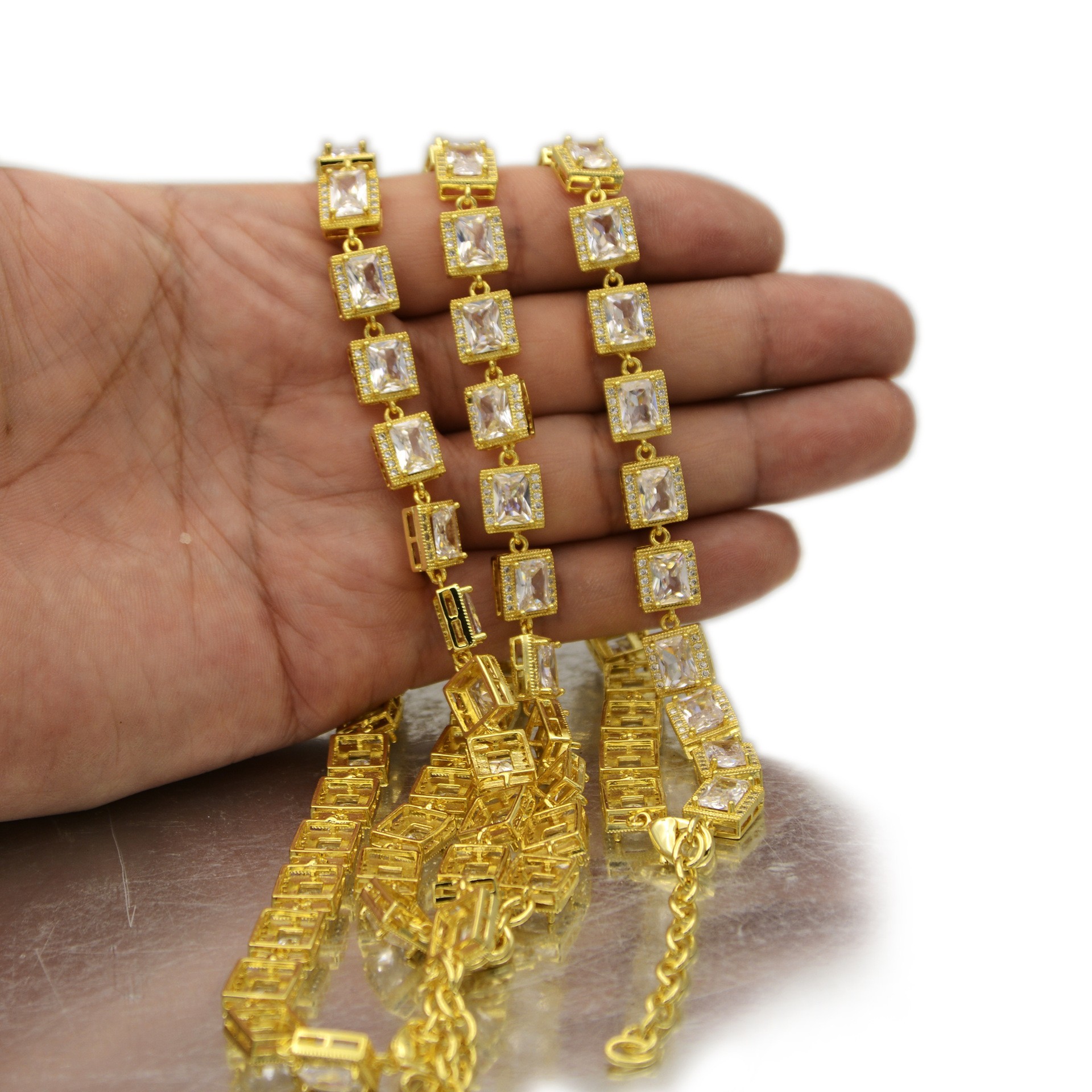 gold chain cat collar