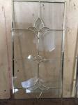 Single decorative leaded glass for cabinet door with electroplating technology