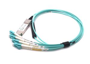 Wholesale 10.3G/CH Qsfp+ Direct Attach Cable To 8lc Connector Breakout Aoc Om3 Fiber 100m from china suppliers