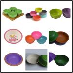 BIO-DEGRADABLE BAMBOO FIBER BOWL, UNIQUE, NATURAL TEXTURE, NONTOXIC AND HEALTHY