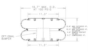 Wholesale Yl-2B15-377 Industrial Air Spring Enidine Double Convolute Bellows Air Spring 2B15-377 from china suppliers