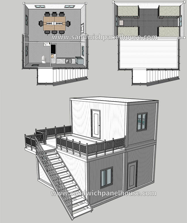 Modern Type Portable Container Office With Accommodation Fast Build Modular Design