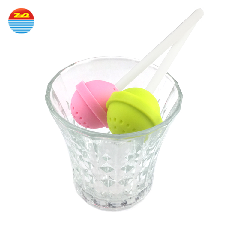 Lollipop cute colorful tea shape filter travel buddy sloth non plastic loose leaf tea custom silicone tea infuser
