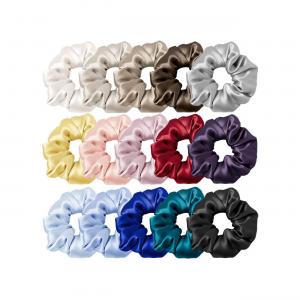 China 22mm Oversized Silk Scrunchie , 100% Mulberry Silk Thick Hair Bobbles With Gift Bag on sale