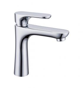 China Lift Lever to On / Off Chrome Plated Brass Single Cold Water Taps on sale