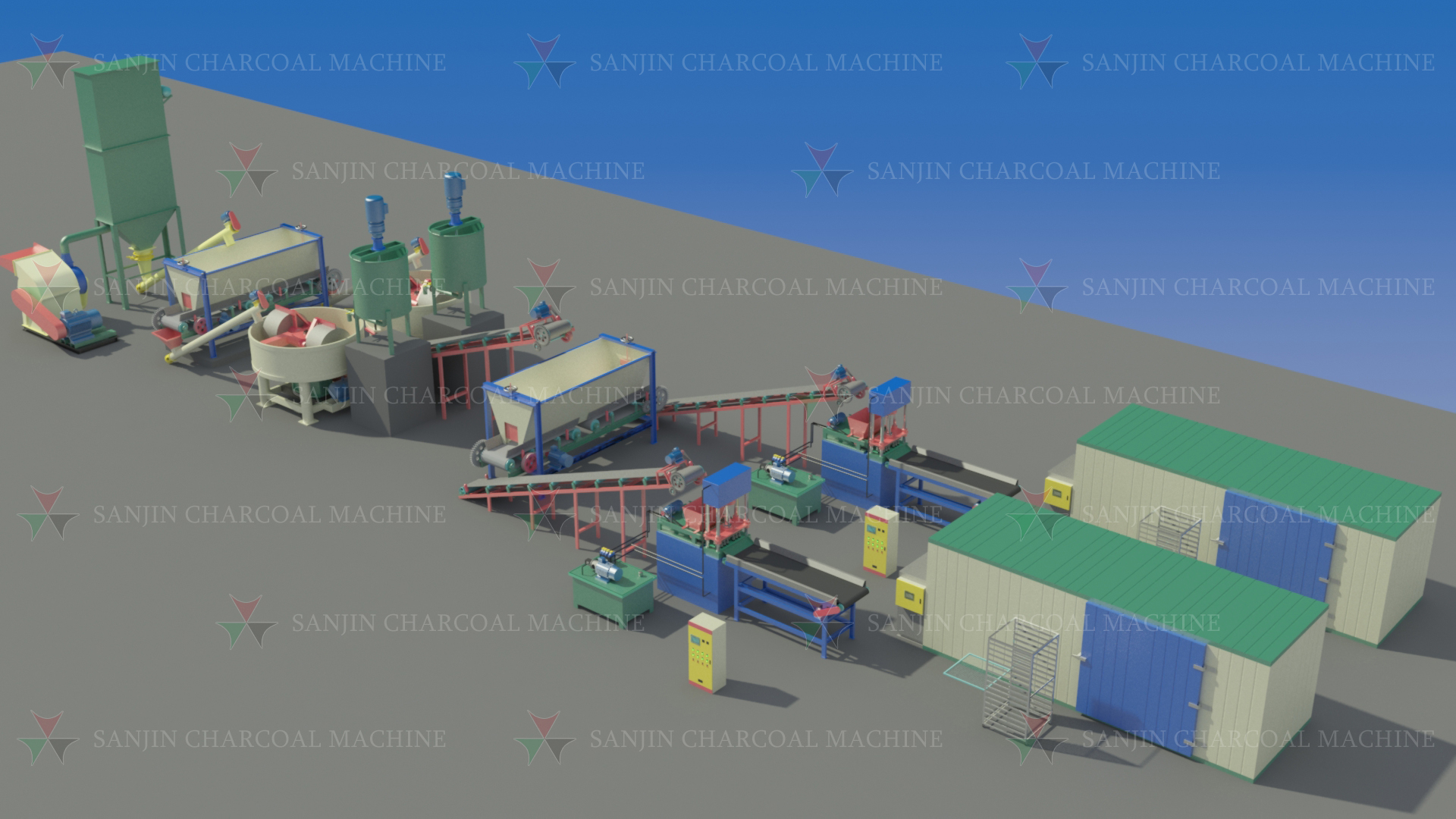 Automatic Barbecue Charcoal Briquette Making Machine