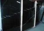 Nero Marquan Rectangle Sink Marble Slab Countertop For Kitchen Eased Edge