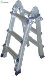 150KG Portable Aluminum Ladder 12 Steps 1.4mm Fold Up